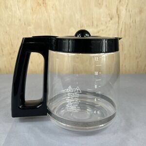 12 Cup Coffee Maker Replacement Glass Carafe Coffee Pot Black Used